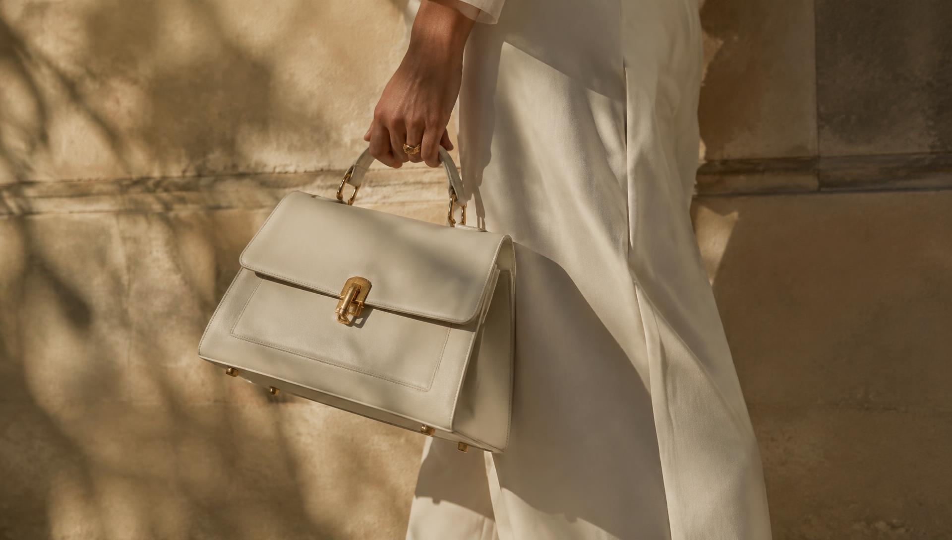Maison Aurelle cream top-handle bag